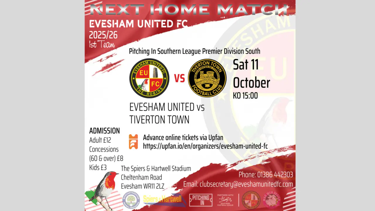 Evesham United FC vs Tiverton Town