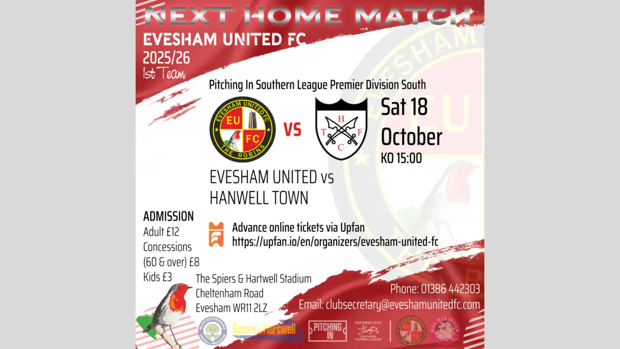 Evesham United FC vs Hanwell Town