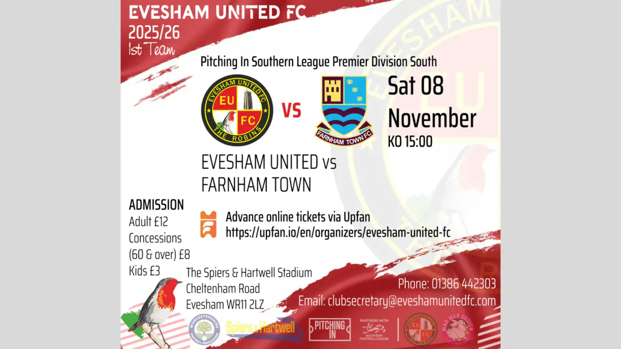 Evesham United FC vs Farnham Town FC