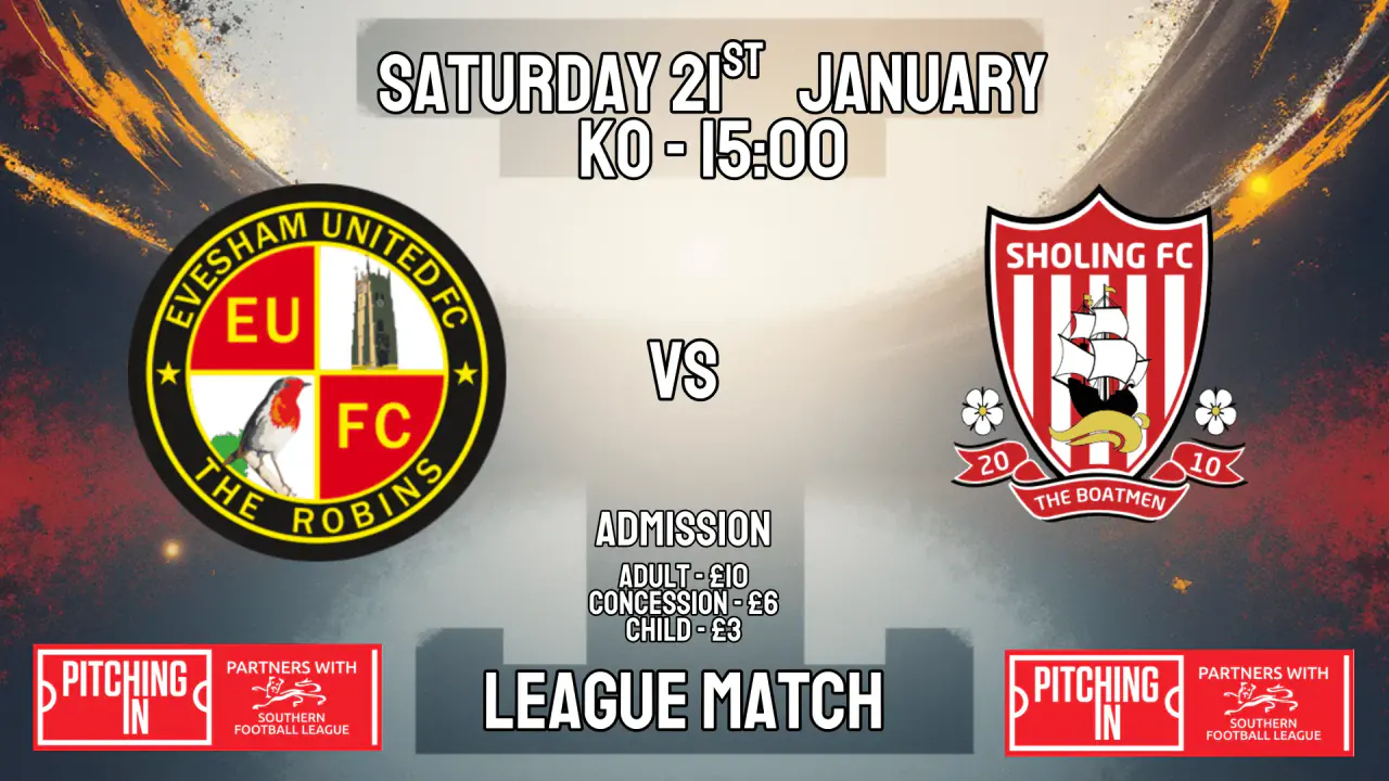 Evesham United FC vs Sholing FC