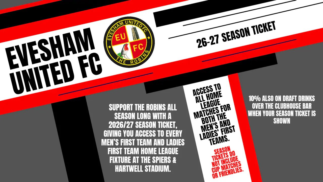 Evesham United FC 2026/2027 - Season Tickets