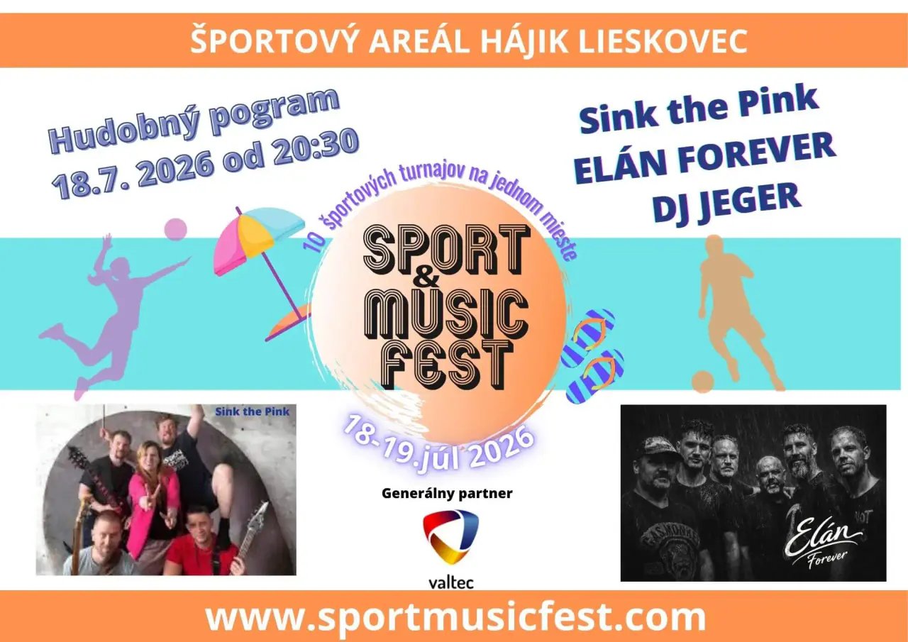 Sport&Music Fest - Hudobný Program 2026