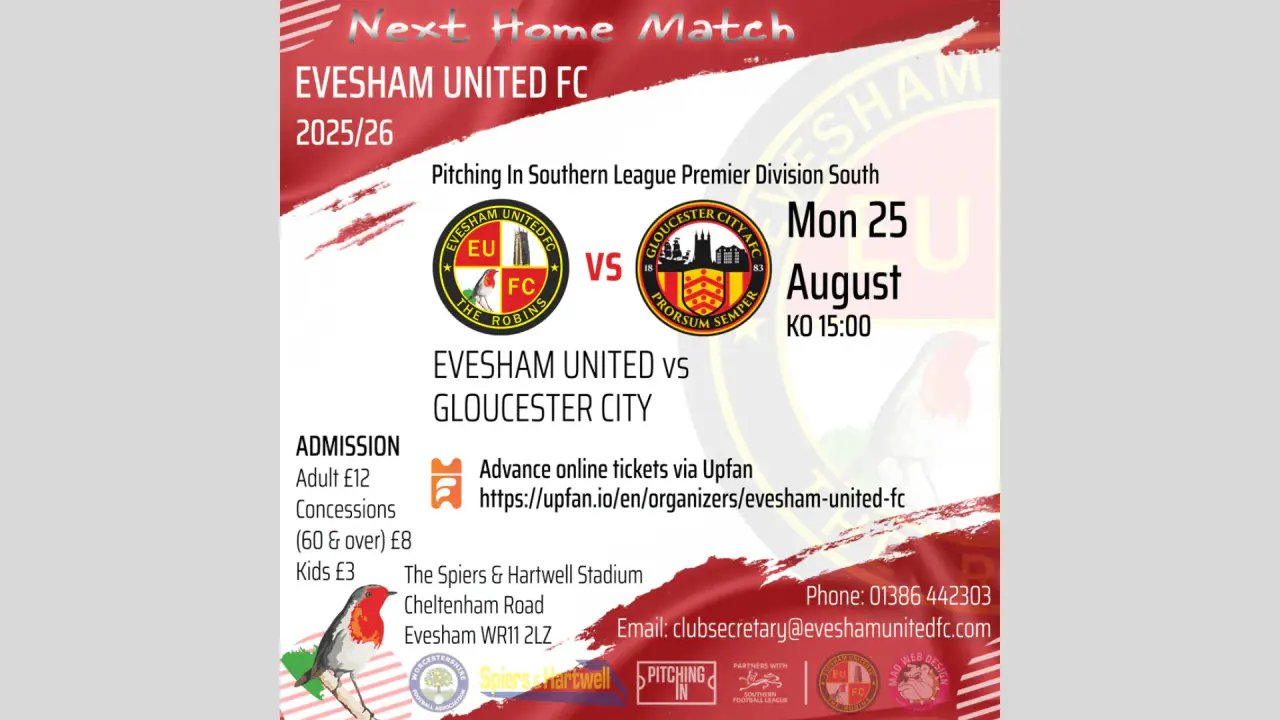 Evesham United FC vs Gloucester City (Local Derby)