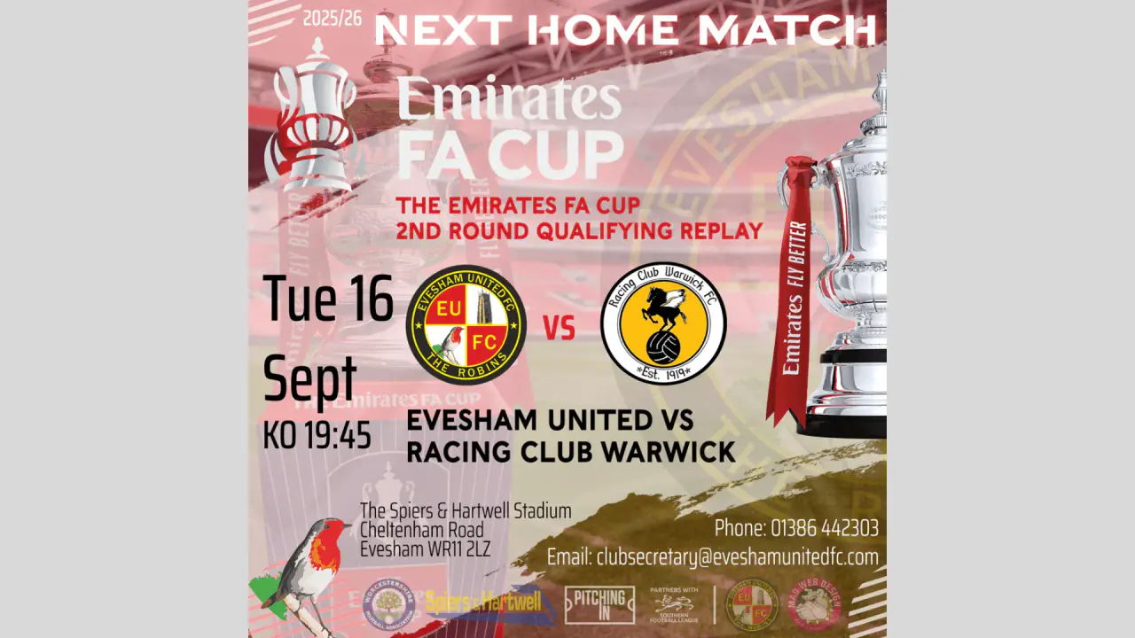 FA Cup - Evesham United FC vs Racing Club Warwick
